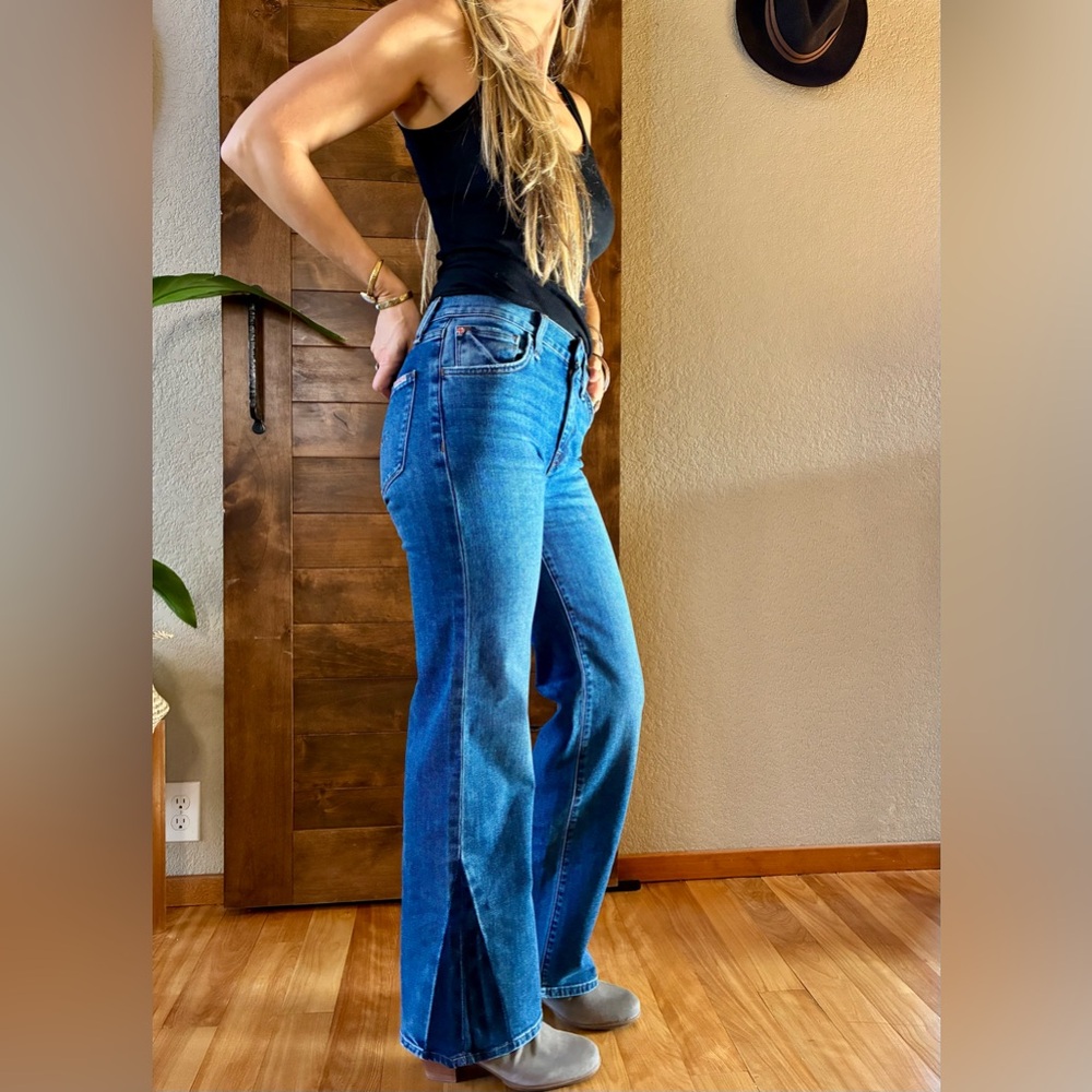Hudson Jeans Women's Rosalie High Rise Wide Leg Jeans in Azure